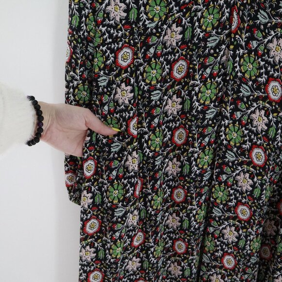 Boden Dress Women 8L Black Boho Cottagecore Grannycore Spring Garden Party - Picture 9 of 16